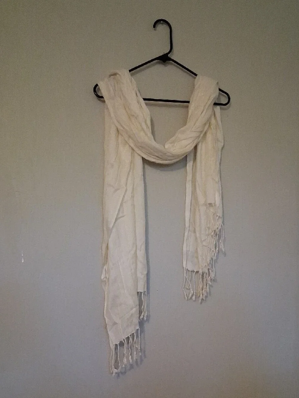 Women's Cream Fringe Shawl Coatigan